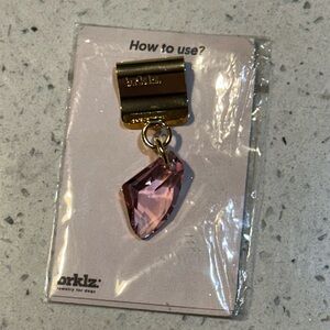 NWT Galactic Swarovski Charm with Gold Plated Clip